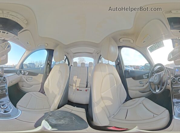 55SWF4KB5HU189433 2017 MERCEDES-BENZ C White VIN კოდის სტიკერის ხედი