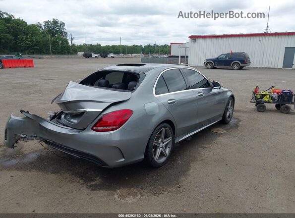 55Swf4kb6gu165723 2016 MERCEDES-BENZ C-CLASS Silver Tył prawy