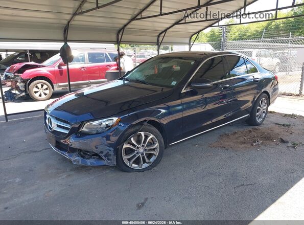 55SWF4KB5HU203783 2017 MERCEDES-BENZ C-CLASS Blue Передня ліва чверть
