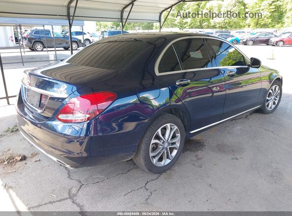 55SWF4KB5HU203783 2017 MERCEDES-BENZ C-CLASS Blue Задня права чверть