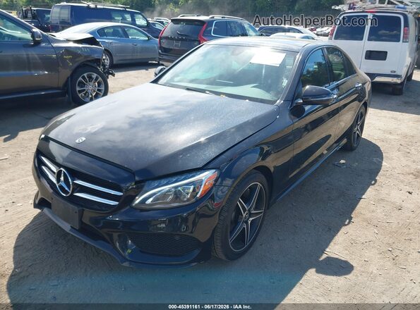 55SWF4KB5JU262824 2018 MERCEDES-BENZ C-CLASS Черный Передняя левая четверть