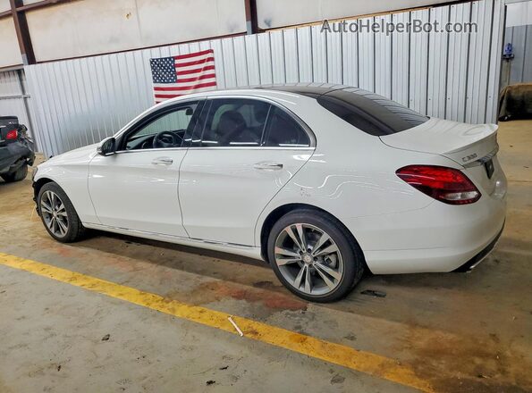 55SWF4KB6GU143303 2016 MERCEDES-BENZ C White Tył lewy