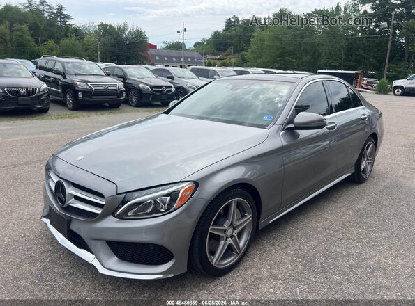55SWF4KB6GU160652 2016 MERCEDES-BENZ C-CLASS Gray Przód lewy