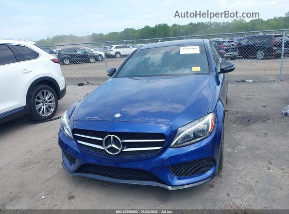 55SWF4KB6HU193443 2017 MERCEDES-BENZ C-CLASS Blue Widok zestawu wskaźników