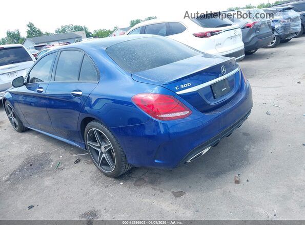 55SWF4KB6HU193443 2017 MERCEDES-BENZ C-CLASS Blue Tył lewy