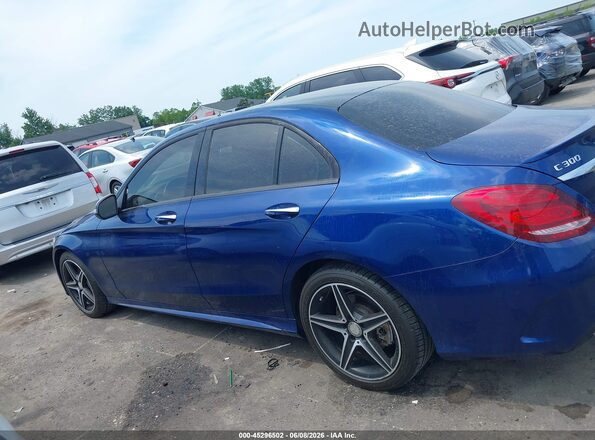 55SWF4KB6HU193443 2017 MERCEDES-BENZ C-CLASS Blue Widok wnętrza 360 stopni