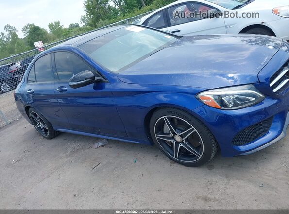 55SWF4KB6HU193443 2017 MERCEDES-BENZ C-CLASS Blue Widok wnętrza z tyłu