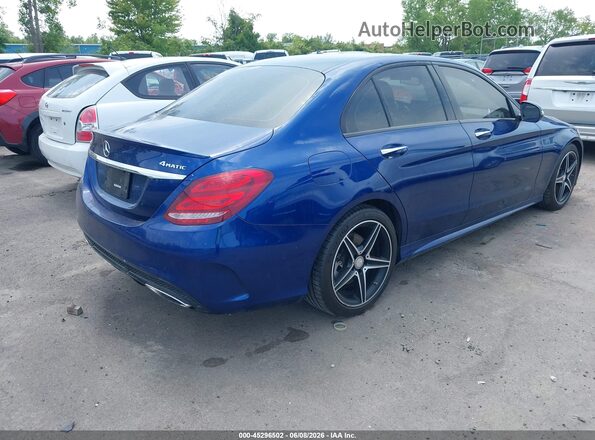 55SWF4KB6HU193443 2017 MERCEDES-BENZ C-CLASS Blue Tył prawy