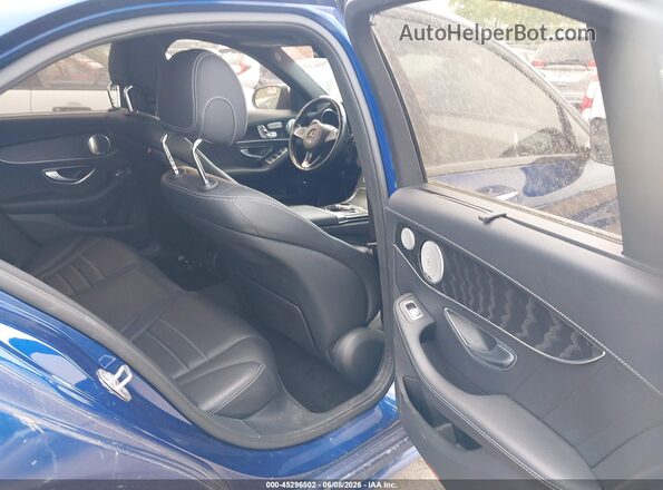 55SWF4KB6HU193443 2017 MERCEDES-BENZ C-CLASS Blue Widok naklejki z numerem VIN
