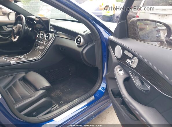 55SWF4KB6HU193443 2017 MERCEDES-BENZ C-CLASS Blue Widok wnętrza z przodu