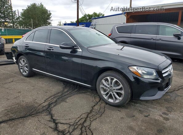 55SWF4KB6JU241934 2018 MERCEDES-BENZ C Black Przód prawy