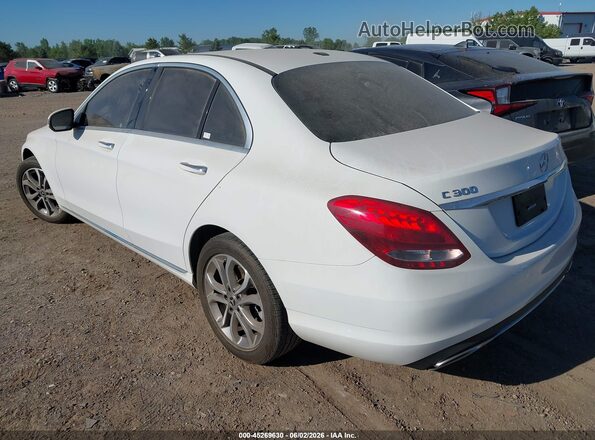 55SWF4KB6JU242940 2018 MERCEDES-BENZ C-CLASS White Rear left