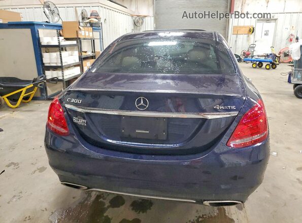55SWF4KB6JU243280 2018 MERCEDES-BENZ C Blue Հետևի տեսք