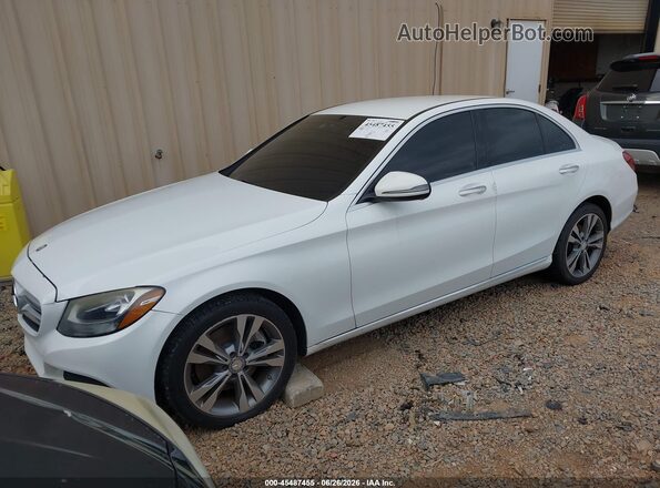 55SWF4KB7GU130933 2016 MERCEDES-BENZ C-CLASS White წინა მარცხენა ხედი სამი მეოთხედიდან