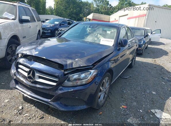 55SWF4KB7GU140281 2016 MERCEDES-BENZ C-CLASS Blue Передня ліва чверть