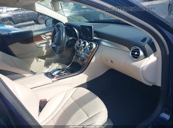55SWF4KB7GU140281 2016 MERCEDES-BENZ C-CLASS Blue Вид салону спереду