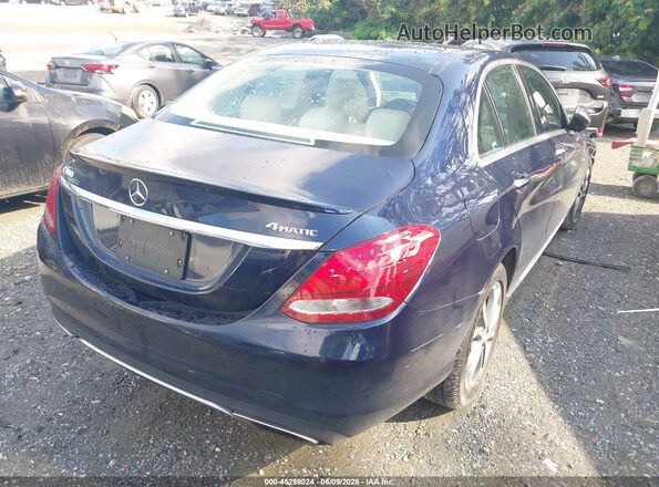 55SWF4KB7GU140281 2016 MERCEDES-BENZ C-CLASS Blue Задня права чверть