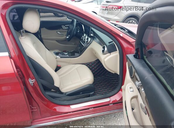 55SWF4KB7HU197193 2017 MERCEDES-BENZ C-CLASS Red Vista interior delantera