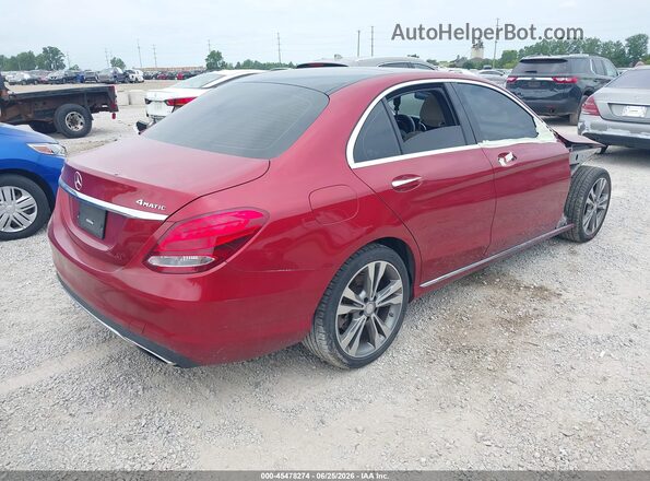 55SWF4KB7HU197193 2017 MERCEDES-BENZ C-CLASS Red Trasero derecho