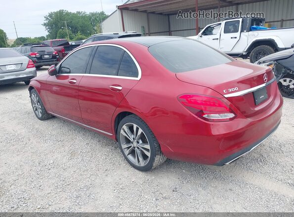 55SWF4KB7HU197193 2017 MERCEDES-BENZ C-CLASS Red Trasero izquierdo