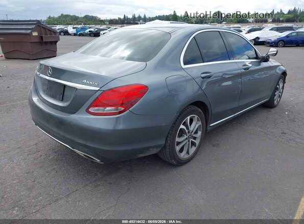 55SWF4KB7HU224506 2017 MERCEDES-BENZ C-CLASS Gray უკანა მარჯვენა