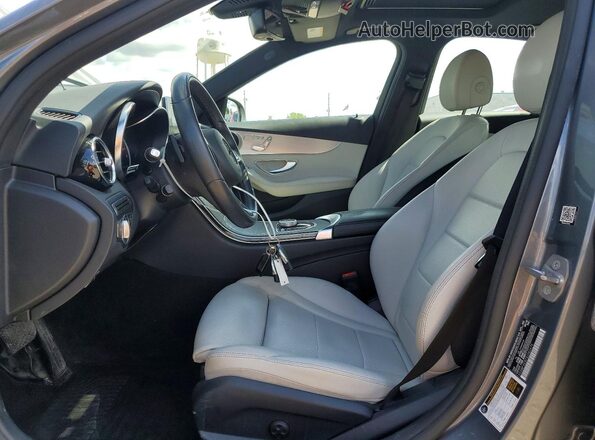 55SWF4KB7JU282475 2018 MERCEDES-BENZ C Charcoal Vista interior delantera
