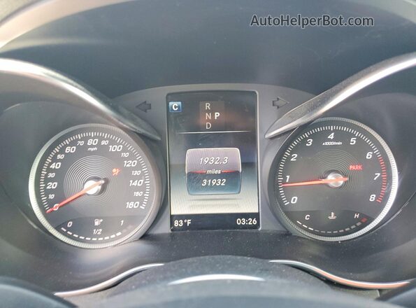 55SWF4KB7JU282475 2018 MERCEDES-BENZ C Charcoal Vista del cuadro de instrumentos