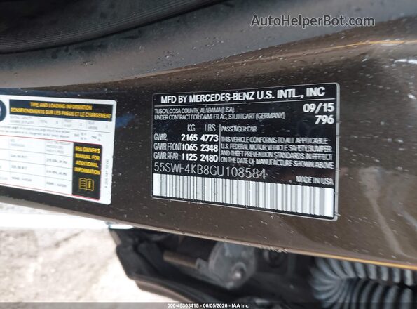55SWF4KB8GU108584 2016 MERCEDES-BENZ C-CLASS Black Вид підкапотного простору