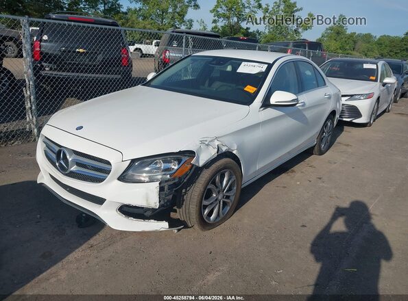 55SWF4KB8GU134635 2016 MERCEDES-BENZ C-CLASS White Передня ліва чверть