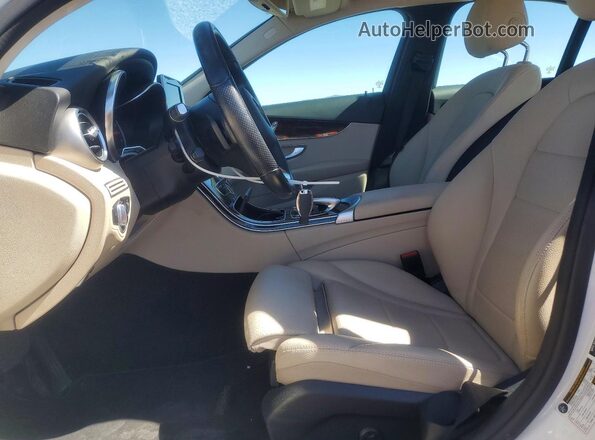 55SWF4KB8GU169188 2016 MERCEDES-BENZ C-CLASS White წინა სალონის ხედი