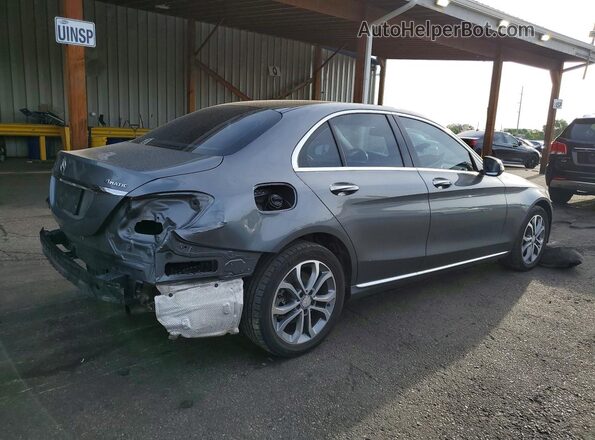 55SWF4KB8HU194691 2017 MERCEDES-BENZ C Gray Հետևի աջ