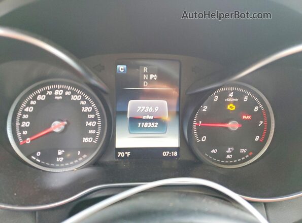55SWF4KB8HU194691 2017 MERCEDES-BENZ C Gray Սարքավորումների վահանակի տեսք