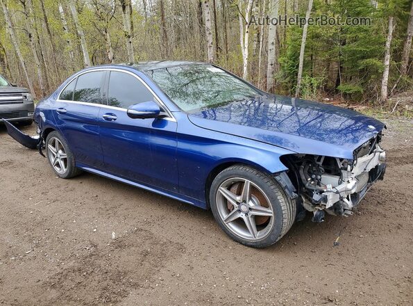55SWF4KB8HU208640 2017 MERCEDES-BENZ C Blue Передня права чверть