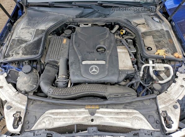 55SWF4KB8HU208640 2017 MERCEDES-BENZ C Blue Вид задньої частини салону
