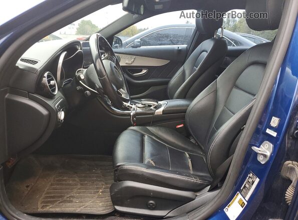 55SWF4KB8HU208640 2017 MERCEDES-BENZ C Blue Вид салону спереду