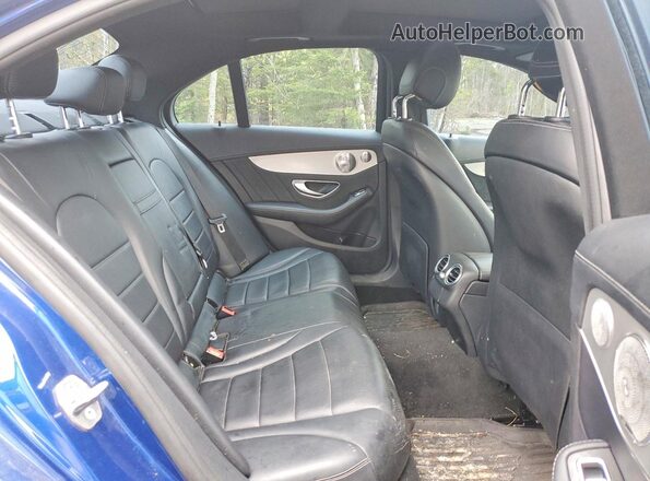 55SWF4KB8HU208640 2017 MERCEDES-BENZ C Blue Вид задніх сидінь