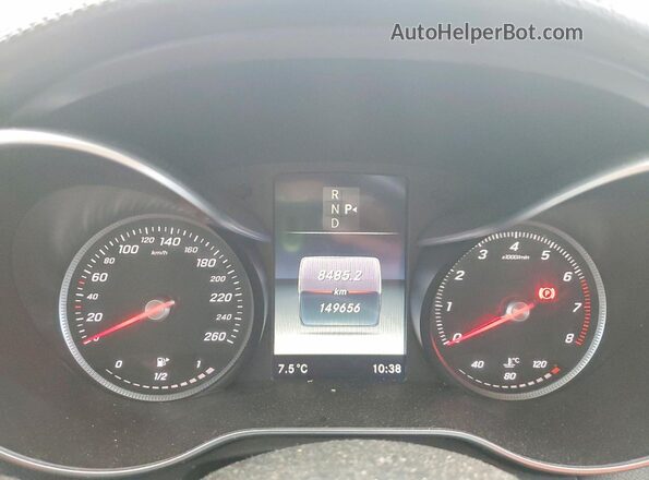 55SWF4KB8HU208640 2017 MERCEDES-BENZ C Blue Вид щитка приладів
