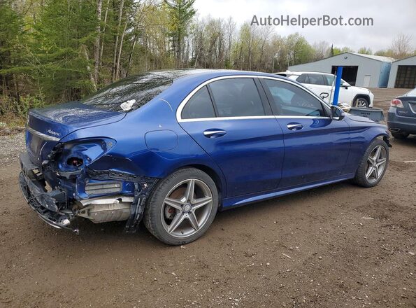 55SWF4KB8HU208640 2017 MERCEDES-BENZ C Blue Задня права чверть