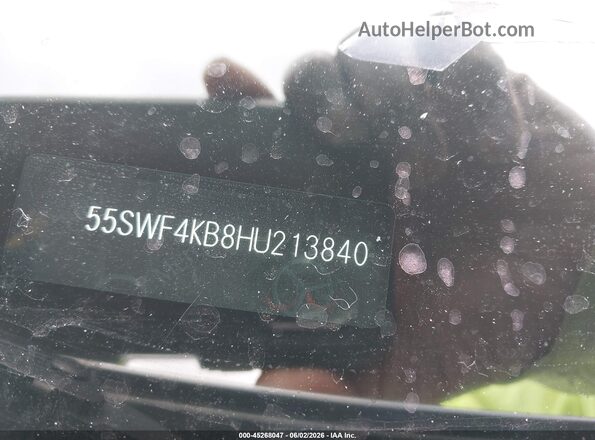 55SWF4KB8HU213840 2017 MERCEDES-BENZ C-CLASS Silver 