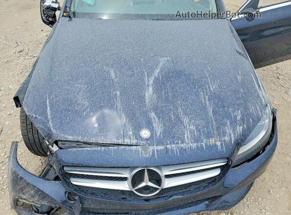 55SWF4KB8HU223915 2017 MERCEDES-BENZ C Blue Սալոնի հետևի տեսք
