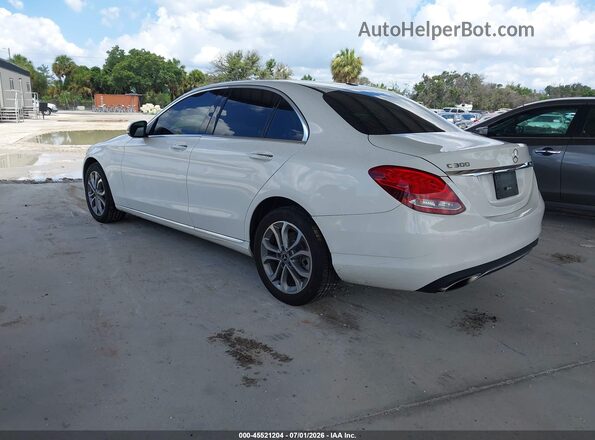 55SWF4KB8JU238324 2018 MERCEDES-BENZ C-CLASS White Trasero izquierdo