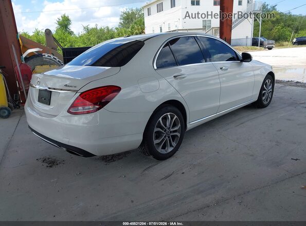 55SWF4KB8JU238324 2018 MERCEDES-BENZ C-CLASS White Trasero derecho