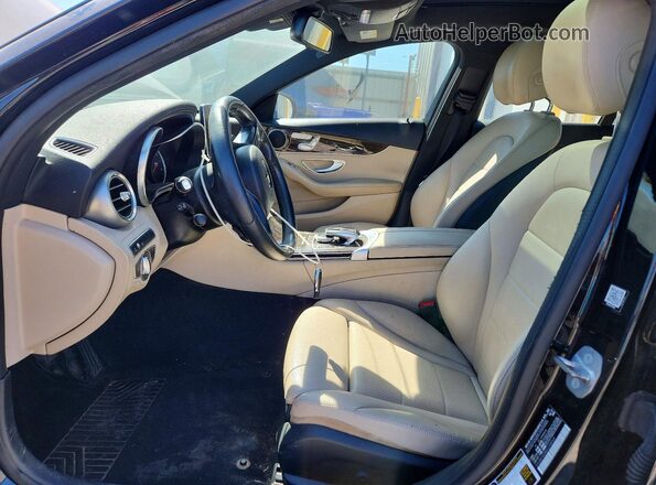 55SWF4KB8JU258069 2018 MERCEDES-BENZ C Черный Вид салона спереди