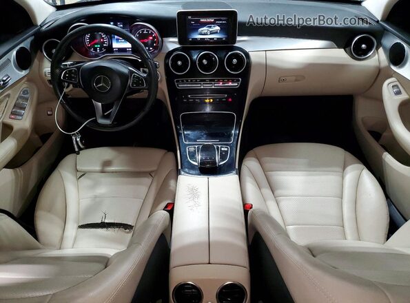 55SWF4KB9GU110540 2016 MERCEDES-BENZ C-CLASS Black წინა პანელის ხედი