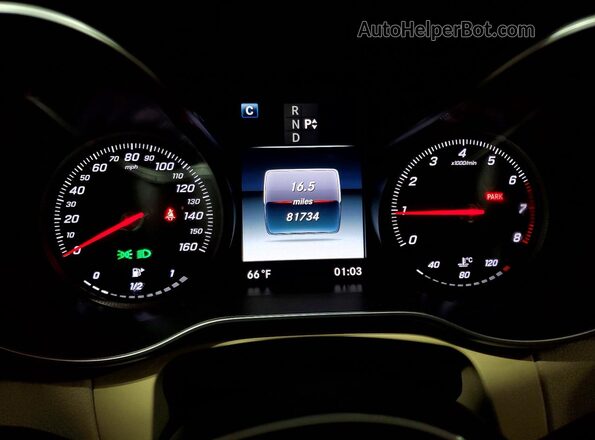 55SWF4KB9GU110540 2016 MERCEDES-BENZ C-CLASS Black ხელსაწყოთა პანელის ხედი