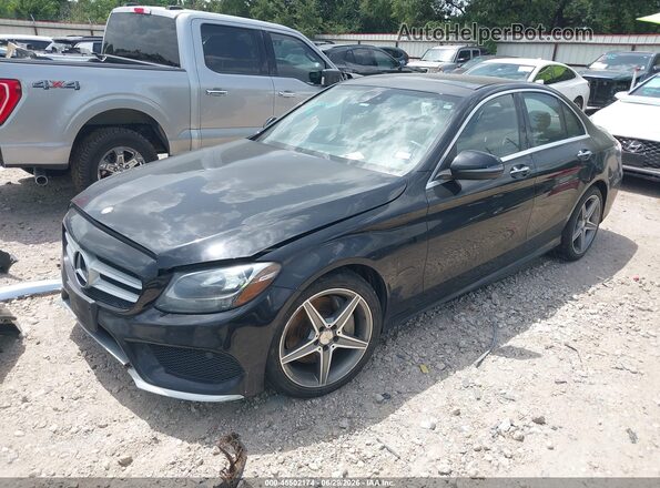 55SWF4KB9GU139407 2016 MERCEDES-BENZ C-CLASS Black Front left