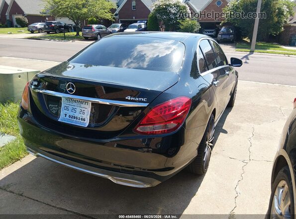 55SWF4KB9GU147359 2016 MERCEDES-BENZ C-CLASS Black Tył prawy