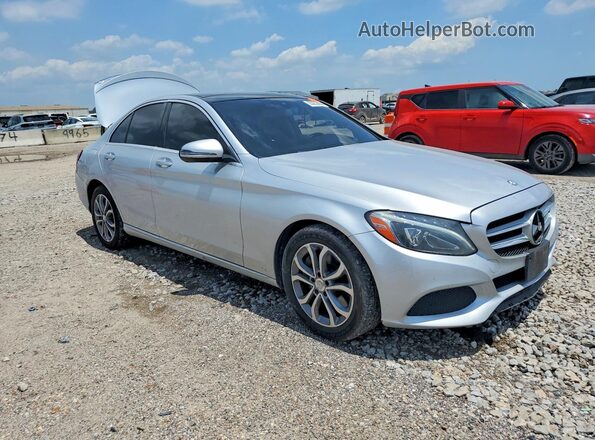 55SWF4KB9GU161178 2016 MERCEDES-BENZ C Silver Delantero derecho