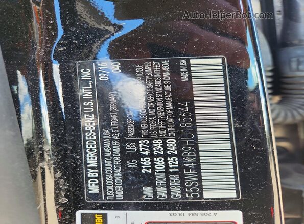 55SWF4KB9HU185644 2017 MERCEDES-BENZ C Black 
