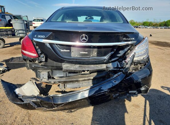 55SWF4KB9HU226063 2017 MERCEDES-BENZ C Black Rear view